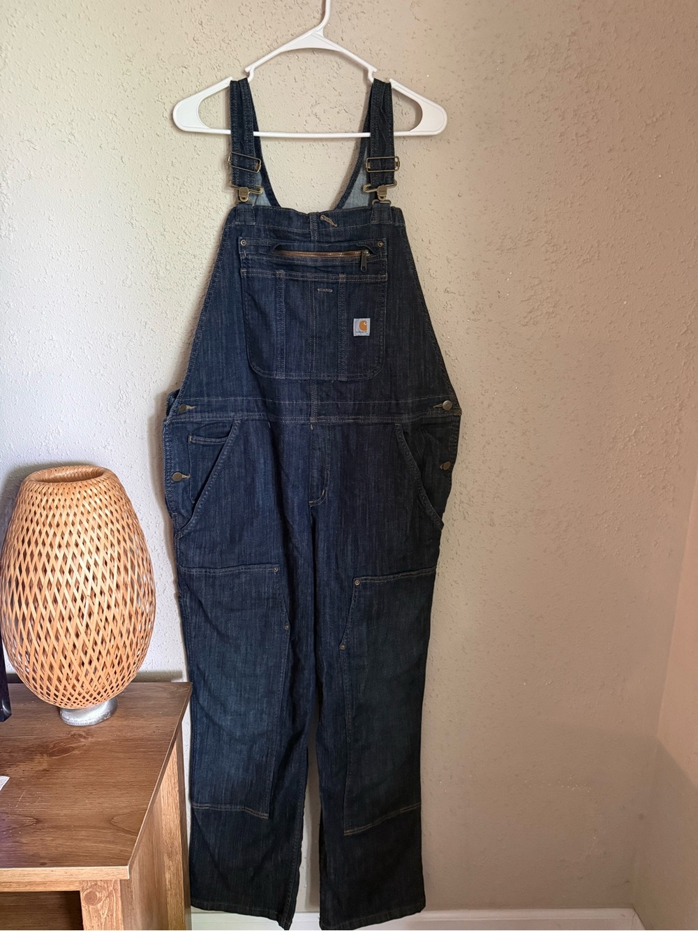 Carhartt Indigo Blue Denim Overalls with Adjustable Straps